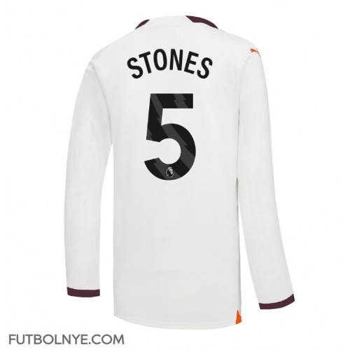 Camiseta Manchester City John Stones #5 Visitante Equipación 2023-24 manga larga